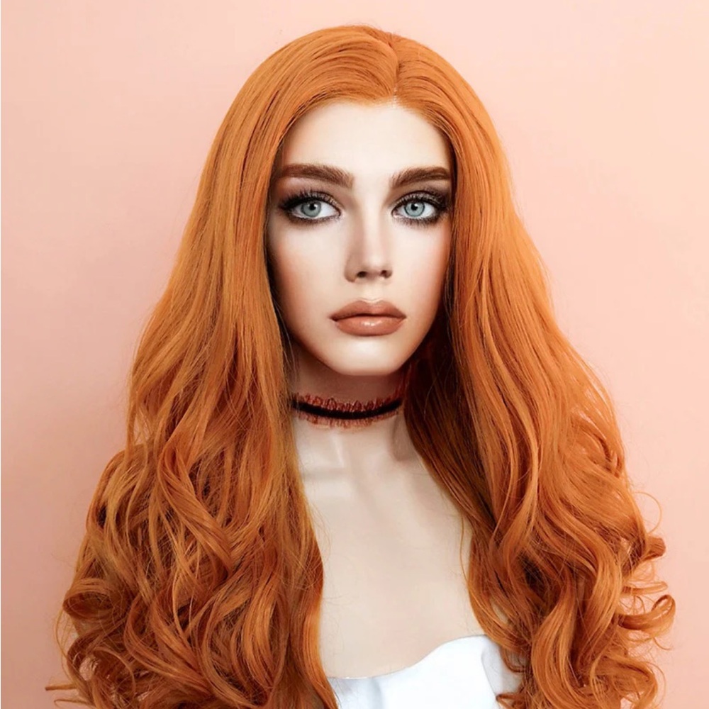NWT 22” wavy ginger lacefront wig